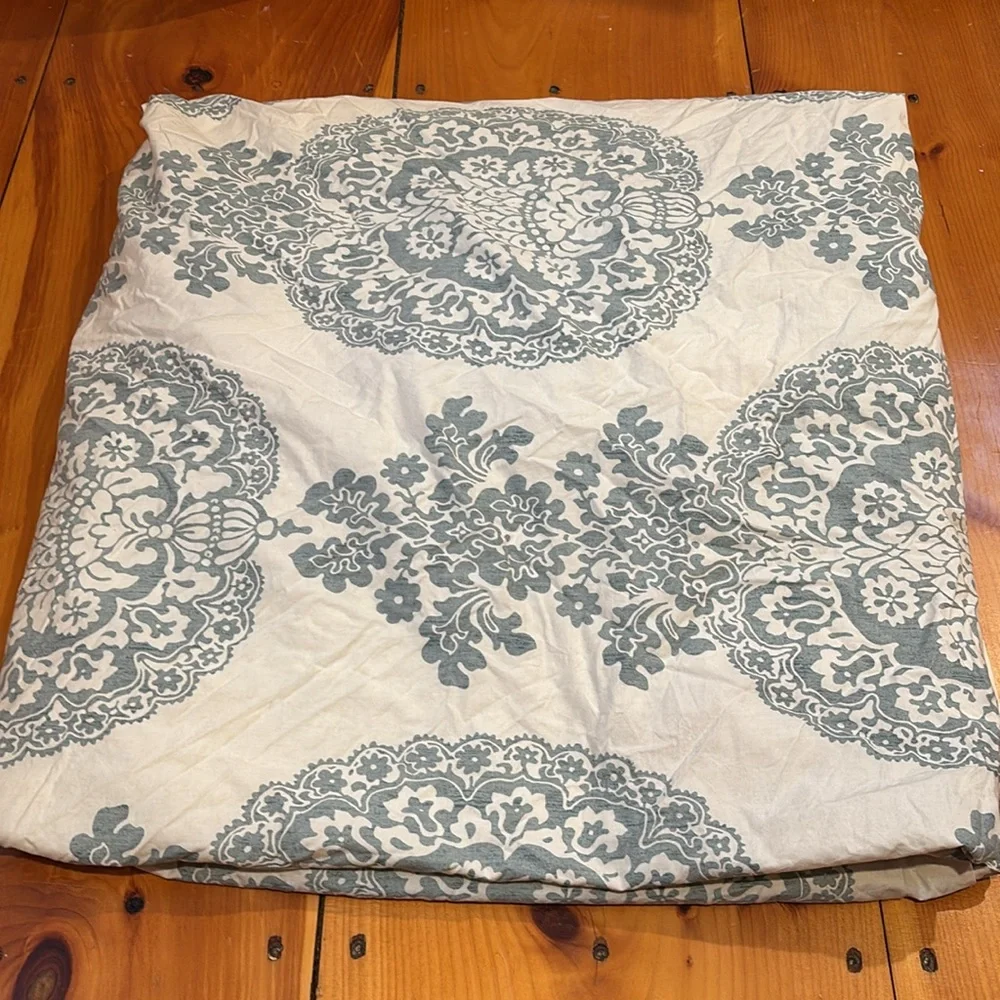 POTTERY BARN *King* Lucianna Medallion Prtinted Duvet Cover 100% Organic